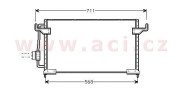 09005085 chladič klimatizace bez sušiče 2.0, 3.0i, 2.1D, 2.1TD [545*355*25] 09005085 VAN WEZEL