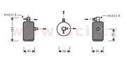 0900D162 sušič klimatizace 2.0i Turbo CT (±AUT), 3.0i 24V (±AUT), 2.0HDi (±AUT), 2.1TD (±AUT) VAN WEZEL