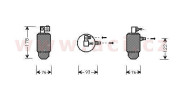 0900D164 sušič klimatizace 1.6i, 1.6i SPi, 2.0i, 2.0i 16V, 2.0i 8V, 2.0i Turbo, 1.9D AUT, 1.9TD AUT, 2.1TD VAN WEZEL