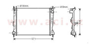 13002235 chladič 1.2i 16V -AC, 1.5DCi -AC 49340418 VAN WEZEL