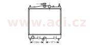 13002247 chladič 1.0i 16V, 1.2i 16V, 1.4i 16V 38044516 VAN WEZEL