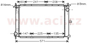 13002249 chladič 1.5DCi (-AC) výroba UK [510*380*32] VAN WEZEL