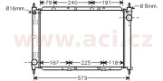 13002261 chladič 1.5DCi (+AC) výroba UK [510*375*34] VAN WEZEL