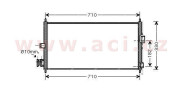 13005270 chladič klimatizace bez sušiče 1.5i 16V, 1.6i 16V , 1.8i 16V , 2.0i 16V , 2.2DiTD, 2.2DCT , 2.2DCi [690*300*16] 13005270 VAN WEZEL