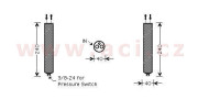 1300D267 sušič klimatizace vstupprům. 10,2 mm 1.5i 16V, 1.8i 16V AUT, 2.0i 16V AUT, 2.5i 16V AUT VAN WEZEL