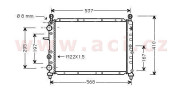 17002109 chladič 1.1 (+AC), 1.4 (±AUT ±AC), 1.6 (±AUT +AC), 2.0iE [498*367*28] VAN WEZEL