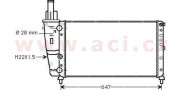 17002140 chladič 1.3i 16V 57732223 VAN WEZEL