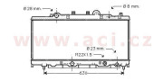17002199 chladič 1.2, 1.4 +AC [270*757*16] VAN WEZEL