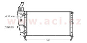 17002200 chladič 1.2 (+AC), 1.4 (+AC) [632*322*23] VAN WEZEL