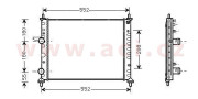 17002201 -5/00 chladič 12i 16V AC, 1.6i 16V AC 48041534 VAN WEZEL