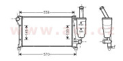 17002291 -10/04- chladič 1.1i 8V -AC, 1.2i 8V -AC 51031718 VAN WEZEL