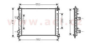 17002326 chladič 1.6i 16V AC, 1.6i 16V LPG AC 47541532 VAN WEZEL