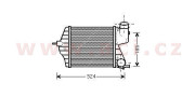 17004309 intercooler 1.6MJTD (±AC), 1.9JTD (±AC) [192*209*65] VAN WEZEL