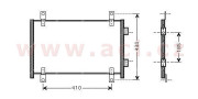 17005302 VAN WEZEL -9/04 chladič klimatizace bez sušiče [537*340*16] 17005302 VAN WEZEL