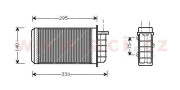 17006183 radiátor topení - benzínové modely 25014042 VAN WEZEL