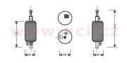 1700D029 sušič klimatizace 2.0i 16V (±AUT), 2.0i 16V Turbo (±AUT), 2.3i 16V (±AUT), 2.3i 16V Turbo (±AUT) 1700D029 VAN WEZEL