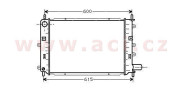 18002059 chladič 1.8D (+AC), 1.8TD ±AC [525*365*42] 18002059 VAN WEZEL