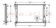 18002325 chladič 1.2i 16V AC, 1.4i 16V AC, 1.6i 16V AC 50035613 VAN WEZEL