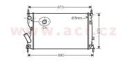 18002408 chladič 1.6TDCi AC 59337926 VAN WEZEL