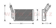 18006316 radiátor topení -AC 24714648 VAN WEZEL