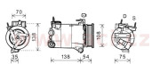 1800K478 VAN WEZEL kompresor klimatizace 2.0i 1800K478 VAN WEZEL