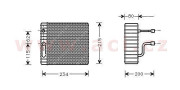 1800V089 výparník klimatizace (±AUT) [210*215*80] VAN WEZEL