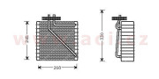 1800V270 výparník klimatizace přední (±AUT) [217*205*90] 1800V270 VAN WEZEL