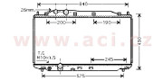 25002191 chladič 1.6i 16V AUTAC, 1.8i 16V AUTAC typ DENSO 37567027 VAN WEZEL