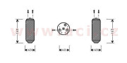 2500D103 sušič klimatizace 1.3i 8V AUT, 1.4i 16V AUT, 1.5i 16V AUT, 1.6i 16V AUT, 2.0i 16V AUT VAN WEZEL