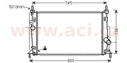 27002237 chladič 1.6i 16V AC, 2.0i 16V AAC, 2.3i 16V AC 67037016 VAN WEZEL