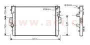 28002057 03- chladič 2.8D AC, 2.8TD AC 65045637 VAN WEZEL