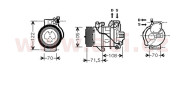 2900K008 kompresor klimatizace pro benzínové motory 2900K008 VAN WEZEL