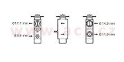 30001098 expanzní ventil klimatizace, všechny modely VAN WEZEL