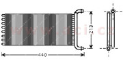 30006399 radiátor topení všechny pohonné jednotky [360*170*35] 30006399 VAN WEZEL