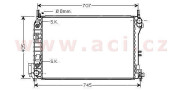 37002341 chladič 1.8i 16V (+A ±AC), 2.2i 16V (+A ±AC), 3.2i 24V (+A ±AC), 2.2DTi 16V (+A ±AC) [650*415*34] 37002341 VAN WEZEL