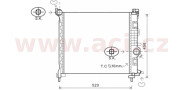 37002562 chladič 1.4i 16V Turbo (±AC) [470*428*26] VAN WEZEL