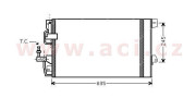 37005390 6/02- chladič klimatizace se sušičem 2.0i 16V Turbo OPC  [555*382*16] VAN WEZEL