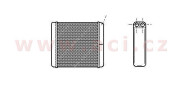 37006206 radiátor topení (levostranné řízení) +AC [178*176*42] 37006206 VAN WEZEL
