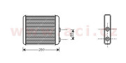 37006259 radiátor topení (typ DELPHI, kulaté vývody) (-AC) [210*184*25] 37006259 VAN WEZEL