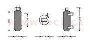 3700D282 sušič klimatizace Tigra/Corsa(±A), 1.6 (±A), 1.6i (±A), 2.0i (±A), 2.0i 16V (±A), 2.5i 24V (±A) VAN WEZEL