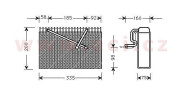 3700V298 výparník klimatizace (±AUT) (Valeo systém) [174*332*72] 3700V298 VAN WEZEL