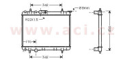 40002190 -4/02 chladič 1.4i (+AUT +AC), 1.6 (+AUT ±AC), 2.0 (±AC), 1.9D (±AC), 2.0HDi [380*550*27] 40002190 VAN WEZEL