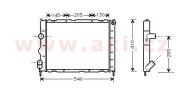 43002267 chladič 1.1i 8V AC, 1.4i 16V AC 48039830 VAN WEZEL