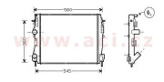 43002309 chladič 1.6i 16V (+AC), 1.9DCi (±AC) 43002309 VAN WEZEL