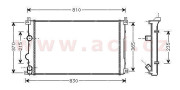 43002321 chladič 1.9CDTi (-AC), 2.2CDTi (-AC) [730*415*23] 43002321 VAN WEZEL