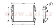 43002325 chladič 1.5DCi (±AC) [461*470*34] 43002325 VAN WEZEL