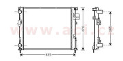 43002327 chladič 2.0i 16V (±AC), 1.9DCi (+AC) [560*469*28] 43002327 VAN WEZEL