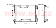 43002371 chladič 1.4i 16V AC, 1.6i 16V AC, 1.5DCi AC 49040527 VAN WEZEL