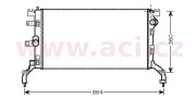 43002415 chladič 1.6i 16V (±AC), 1.5DCi (±AC), 2.0DCi (±AC) [688*344*26] VAN WEZEL