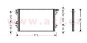 43005280 3/01-03 chladič klimatizace bez sušiče (vstup/výstup 14,3 mm) [660*392*16] {8200.008.763} 43005280 VAN WEZEL